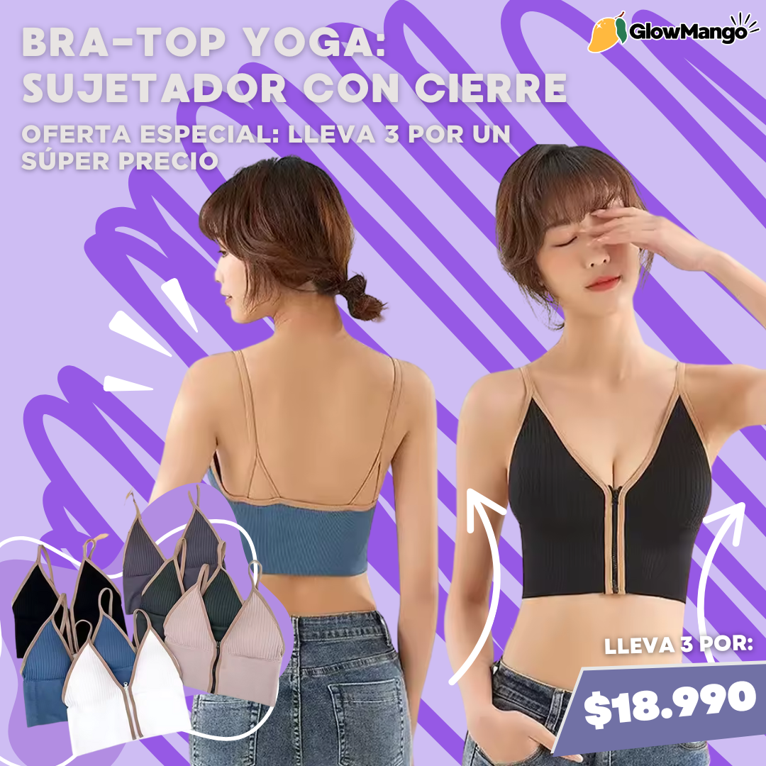 BRA TOP YOGA: SUJETADOR CON CIERRE ✨OFERTA ESPECIAL✨