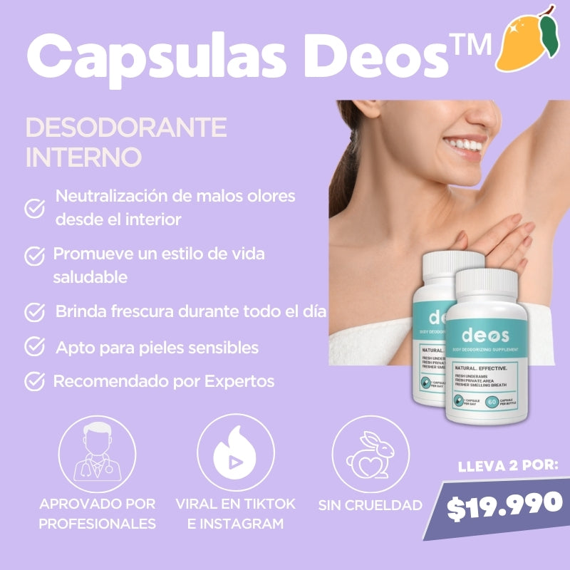 Capsulas Deos™ DESODORANTE INTERNO 2x1