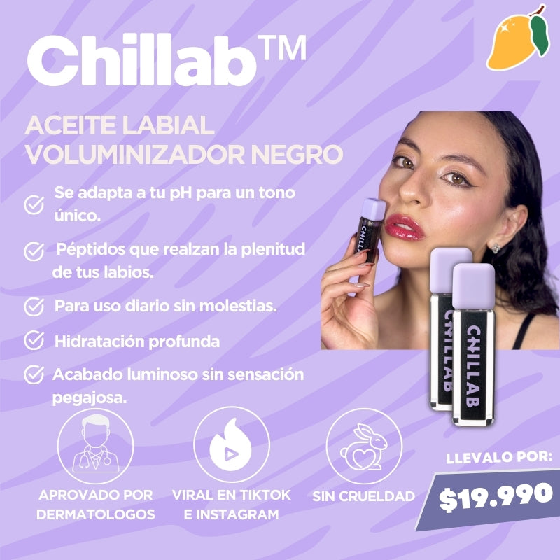 CHILLAB™ ACEITE LABIAL VOLUMIZADOR NEGRO