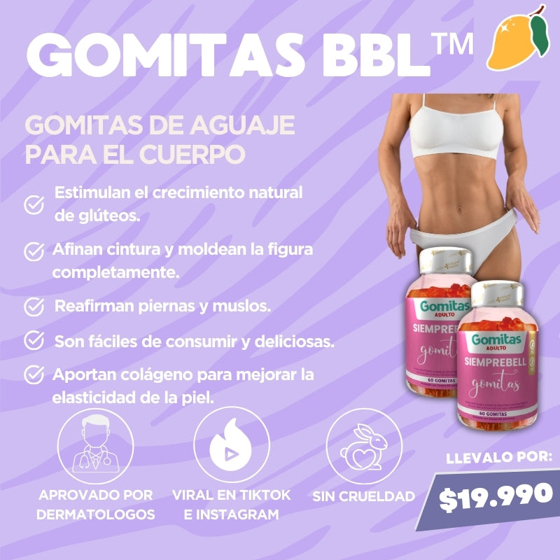 GOMITAS BBL™ GOMITAS DE AGUAJE PARA EL CUERPO 2X1