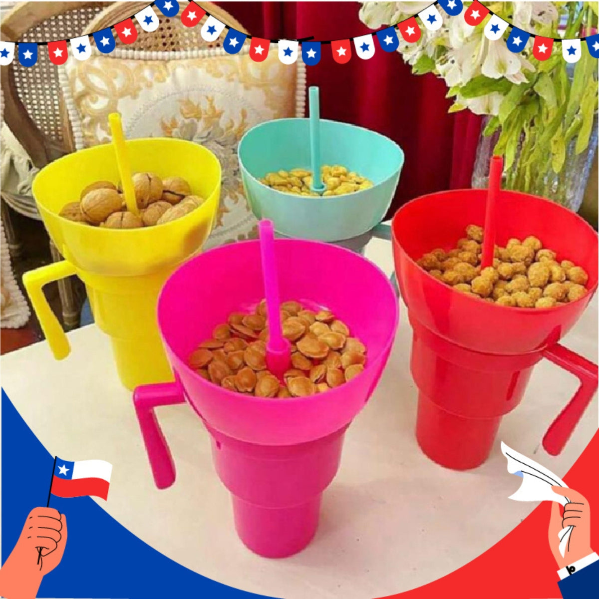 SnackSip Duo™ Vaso Snack 2 En 1 - 🎁OFERTA 2x 1 Lleva una unidad de 🎁