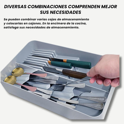 Tu cocina en Orden: Organizador Ajustable para Cubiertos y Utensilios