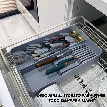 Tu cocina en Orden: Organizador Ajustable para Cubiertos y Utensilios