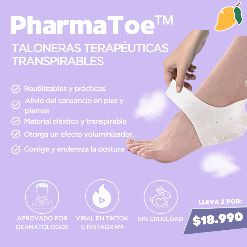 PharmaToe™ - Taloneras terapéuticas transpirables