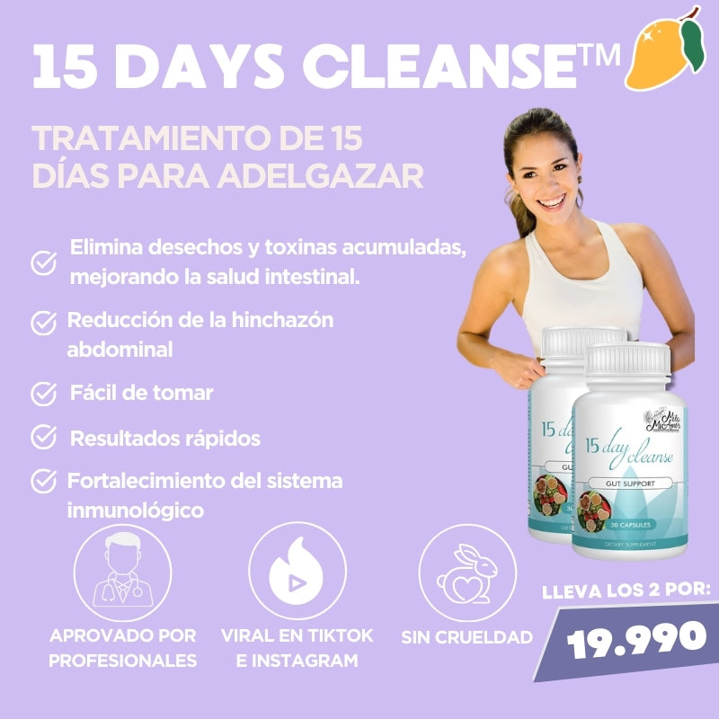 15 DAYS CLEANSE™ Tratamiento de 15 DÍAS para adelgazar 2x1